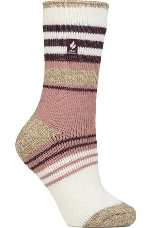 Heat Holders Womens Ladies Winter Varied Stripe Patterned Thermal Socks for - - Size UK 4-8