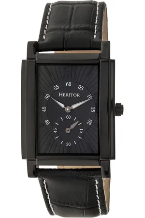 heritor automatic Mens Frederick Leather-Band Watch - Stainless Steel - One Size