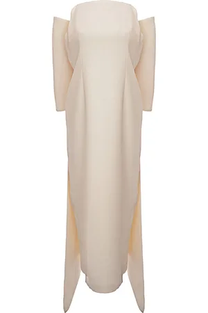 EMILIA WICKSTEAD Womens Textured Cloque Slvless Midi Dress Bow Back in - Size 14 UK
