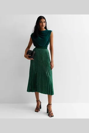 Gini London Womens Pleated Midi Skirt - - Size 14 UK