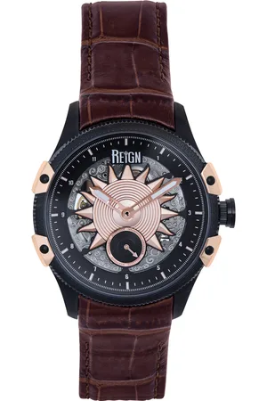Reign Mens Solstice Automatic Semi-Skeleton Watch - Stainless Steel - One Size