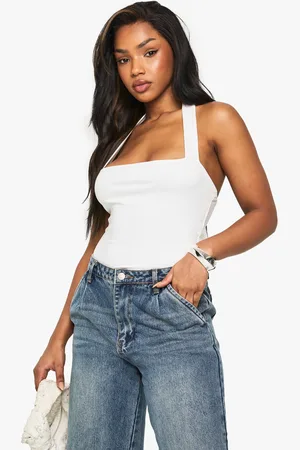 Boohoo Womens Super Soft Square Neck Halter Top - - Size 14 UK