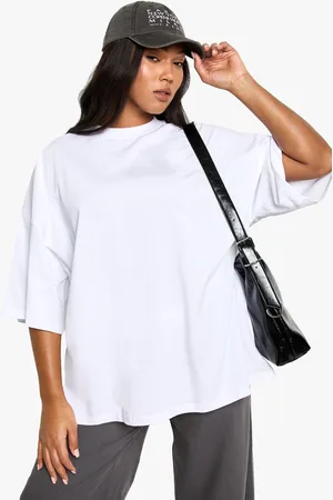 Boohoo Womens Plus Cotton Super Oversized T-Shirt - - Size 28 UK