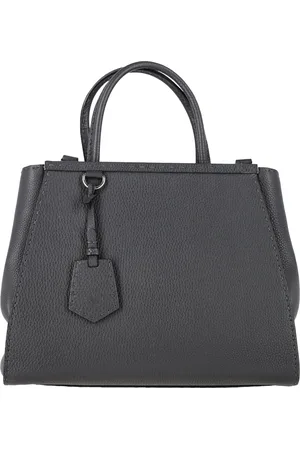 Fendi Pre-owned Womens Medium 2Jours Tote Bag in Grey Leather - Metal - One Size