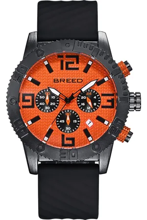 Breed Mens Double Agent Chronograph Watch with Date - Stainless Steel - One Size