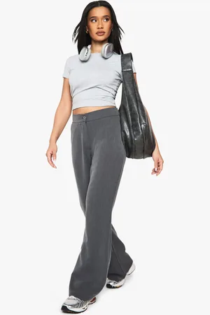 Boohoo Womens Woven Slim Flared Trousers - - Size 14 UK
