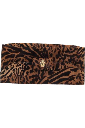 Alexander McQueen Pre-owned Womens Oversized Leopard Clutch Bag in Pony Hair - One Size