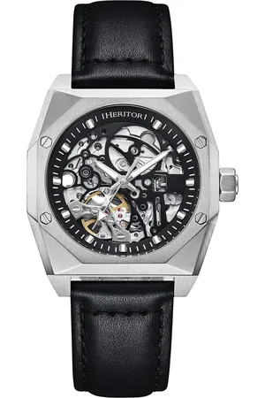 heritor automatic Mens Elliott Leather-Band Watch - - One Size
