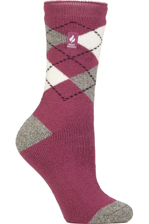 Heat Holders Womens Ladies Thermal Lite Patterned Socks for Winter - - Size UK 4-8
