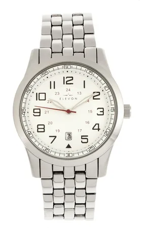 ELEVON Mens Garrison Bracelet Watch w/Date - Stainless Steel - One Size
