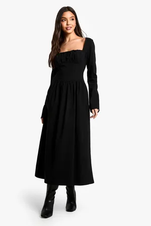Boohoo Womens Bengaline Corset Skater Midaxi Dress - - Size 12 UK