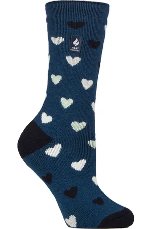Heat Holders Womens Ladies Thermal Lite Patterned Socks for Winter - - Size UK 4-8