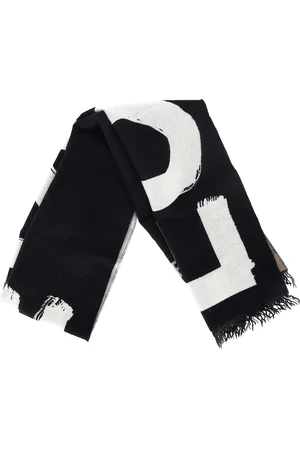 Burberry Pre-owned Womens Love Logo Football Scarf in Wool - One Size
