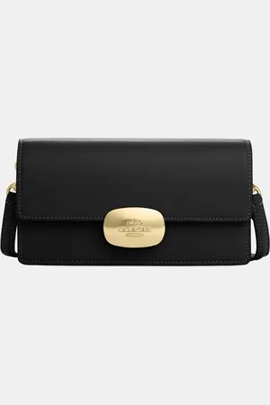 Coach Womens Smooth Leather Eliza Small Flap Crossbody Bag - - One Size