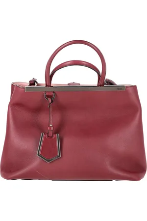 Fendi Pre-owned Womens Medium 2Jours Tote Bag in Red Leather - - One Size