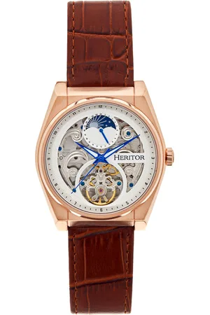 heritor automatic Mens Daxton Semi Skeleton Watch - Stainless Steel - One Size