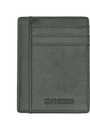 Breed Mens Chase Genuine Leather Front Pocket Wallet - - One Size