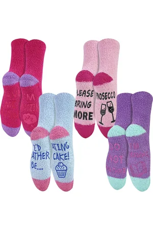 Sock Snob Womens 4 Pack Ladies Funny Cake Socks