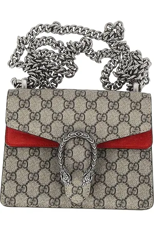 Gucci Pre-owned Womens Mini Dionysus Shoulder Bag in Beige Canvas - Sheepskin - One Size