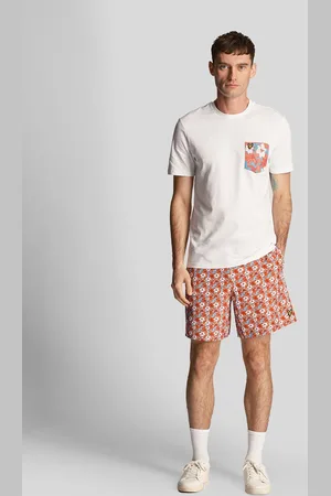 Lyle & Scott Mens Floral Print Resort Swim Shorts in - Size Small