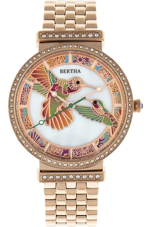 Bertha Womens Emily Mother-Of-Pearl Bracelet Watch - Stainless Steel - One Size