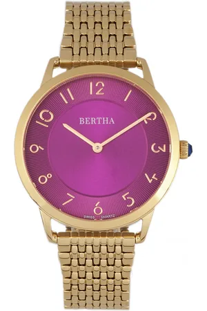 Bertha Womens Abby Swiss Bracelet Watch - Stainless Steel - One Size