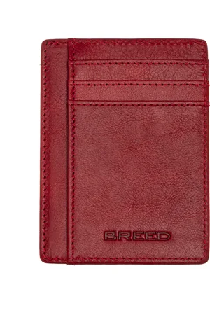 Breed Mens Chase Genuine Leather Front Pocket Wallet - - One Size