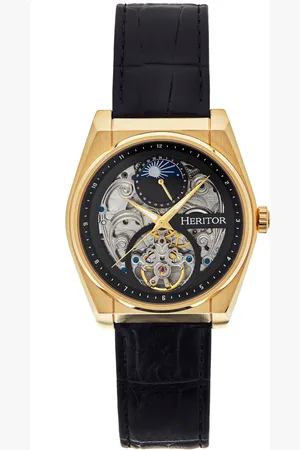 heritor automatic Mens Daxton Semi Skeleton Watch - Stainless Steel - One Size