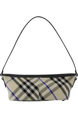 Burberry Womens Simple Baguette Shoulder Bag - - Cotton - Neutral - - One Size