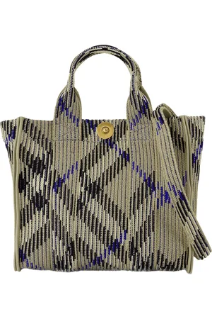 Burberry Womens Mini Knit Shopper Bag - - Nylon - Neutral - - One Size