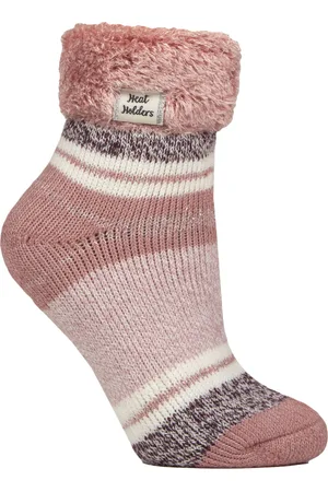 Heat Holders Womens Ladies Stripe Lounge Socks With Lure - - Size UK 4-8