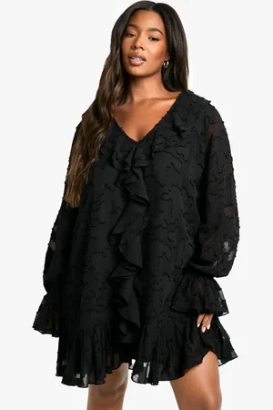 Boohoo Womens PLUS BURNOUT FLORAL SHIFT DRESS - - Size 16 UK