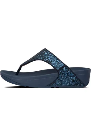 FitFlop Womens Lulu Glitter Toe-thong Midnight - Size UK 3
