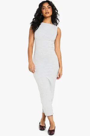 Boohoo Womens Basic Tan Midaxi Dress - - Size 8 UK