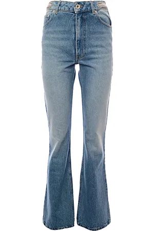 Paco rabanne Womens Denim Cao Flare Wide Leg Jeans In - Size 8 UK