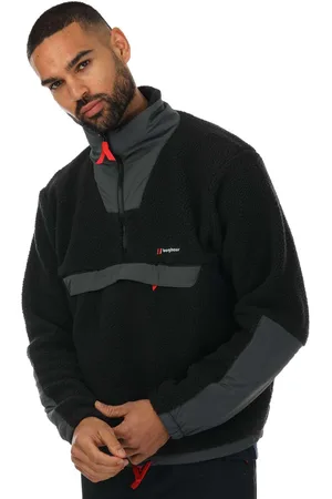 Berghaus Mens Oversized Fleece Half Zip Smock in Grey - Size Small
