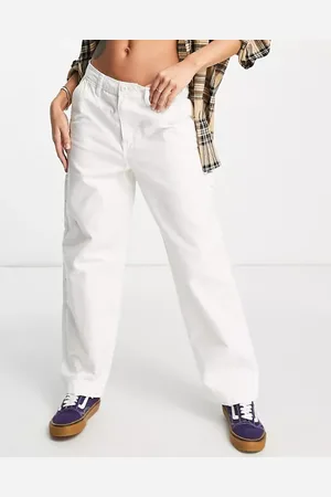 Vans Womens Ground Work Trousers In White - - Size 26 (Waist)