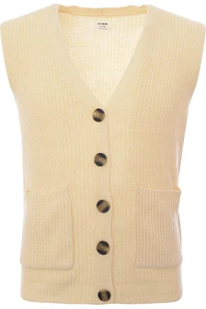 Cotton On Cotton:On WoMens Ecru Rib Pocket Vest Cardigan - - Size X-Small