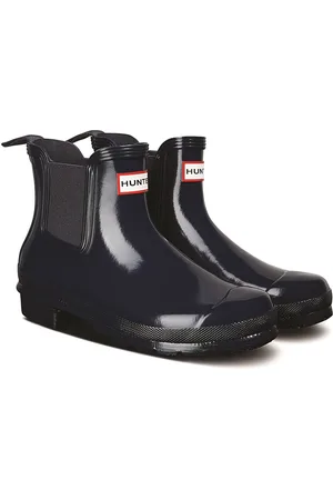 Hunter Original Chelsea Gloss Rubber WoMens Wellington Boots - Size UK 4