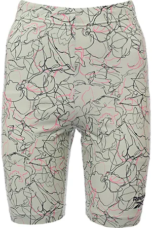 Reebok WoMens All Over Line Print Legging Shorts - Size X-Small