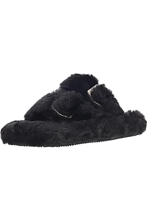Simmi London Womens Lotus Fluffy Buckle Slippers in - Size UK 3