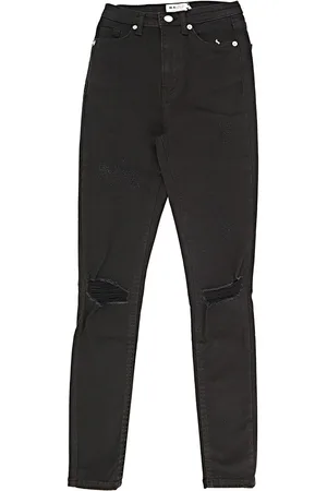 NA-KD WoMens Cotton Highwaist Skinny Ripped Jean - Size 8 UK