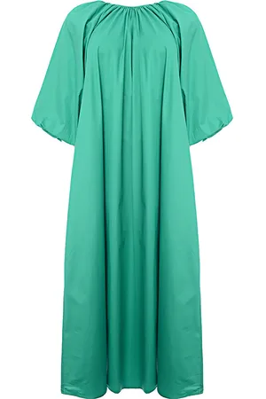 EDITED the label WoMens Cotton Balloon Sleeve Midi Dress - Size 10 UK