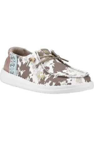 Hey dude Wendy Disco Cow Cotton WoMens Loafers - Size UK 7