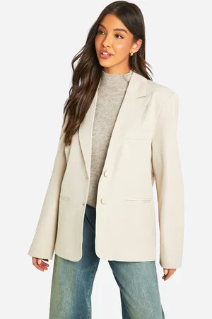 Boohoo Womens Single Breasted Relaxed Fit Tailored Blazer - - Size 14 UK