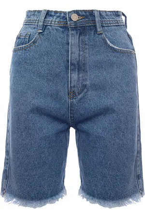 Missguided WoMens Longline Denim Shorts - - Size 4 UK