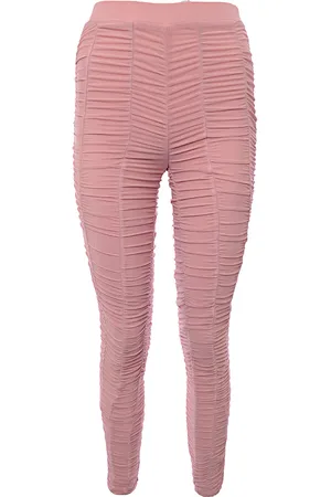 Club L WoMens Ruched Detail Mesh Leggings - - Size 10 UK