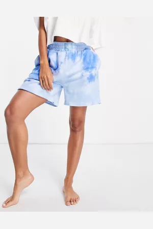 Chelsea Peers Womens Cotton Tie Dye Boyfriend Short With Raw Edge Detail In - Size X-Small
