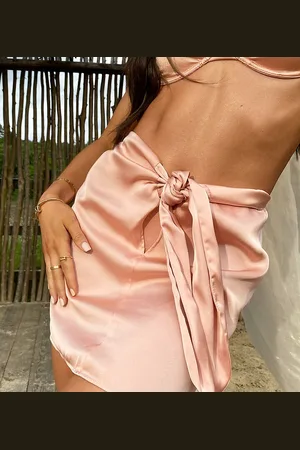 South Beach Womens X Natalya Knot Front Skirt In Dusty - Size 16 UK