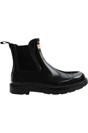 Hunter Commando Chelsea Gloss Womens Boots - Size UK 4